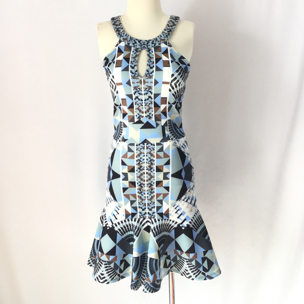 Hale Bob Priya Geometric Pattern Dress